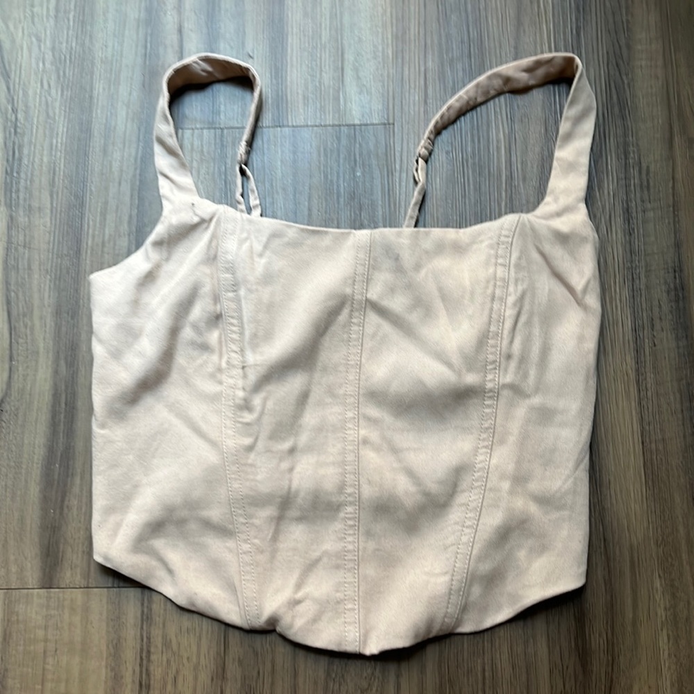 NWOT - Abercrombie & Fitch, beige corset top, size XS